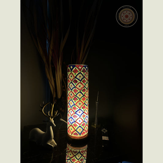 Camel Skin Glass Shaped Lamp